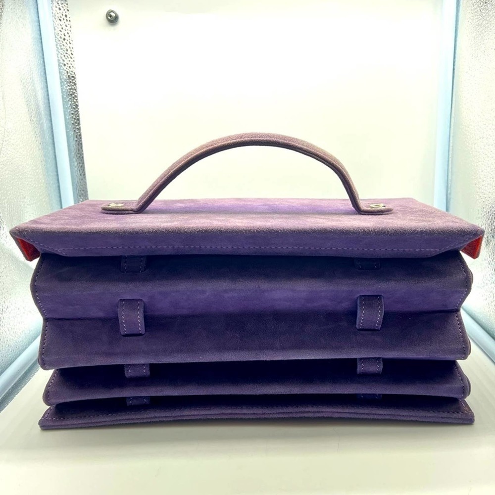 HESTER VAN EEGHEN women’s purple accordion limited edition purse from Amsterdam - Picture 2 of 16